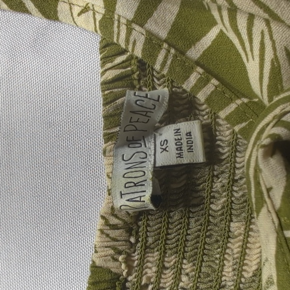 Patrons Of Peace Green Leaf Print Maxi Jumpsuit - Picture 3 of 6